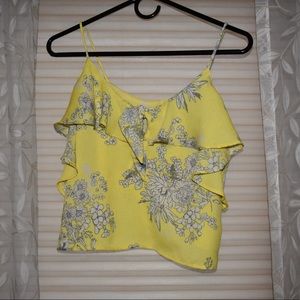 NWOT Yellow Floral Tank Top